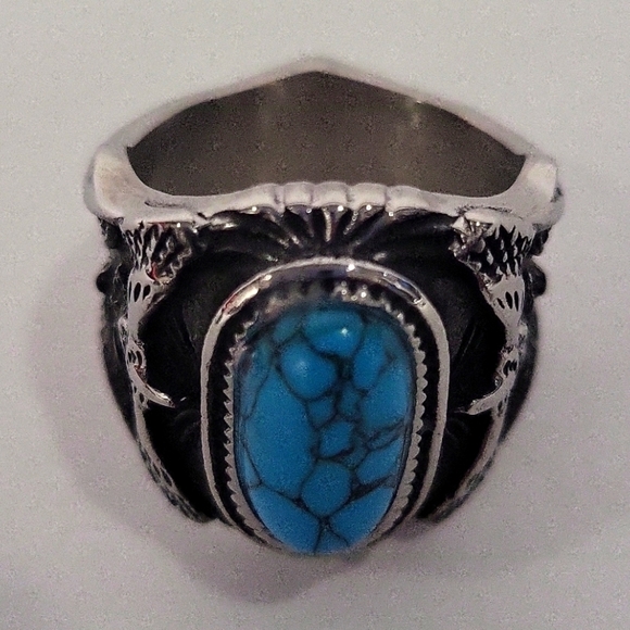 1083- Eagle Statement Handmade Men's Ring Size 9 1/2 NWT - Picture 6 of 10